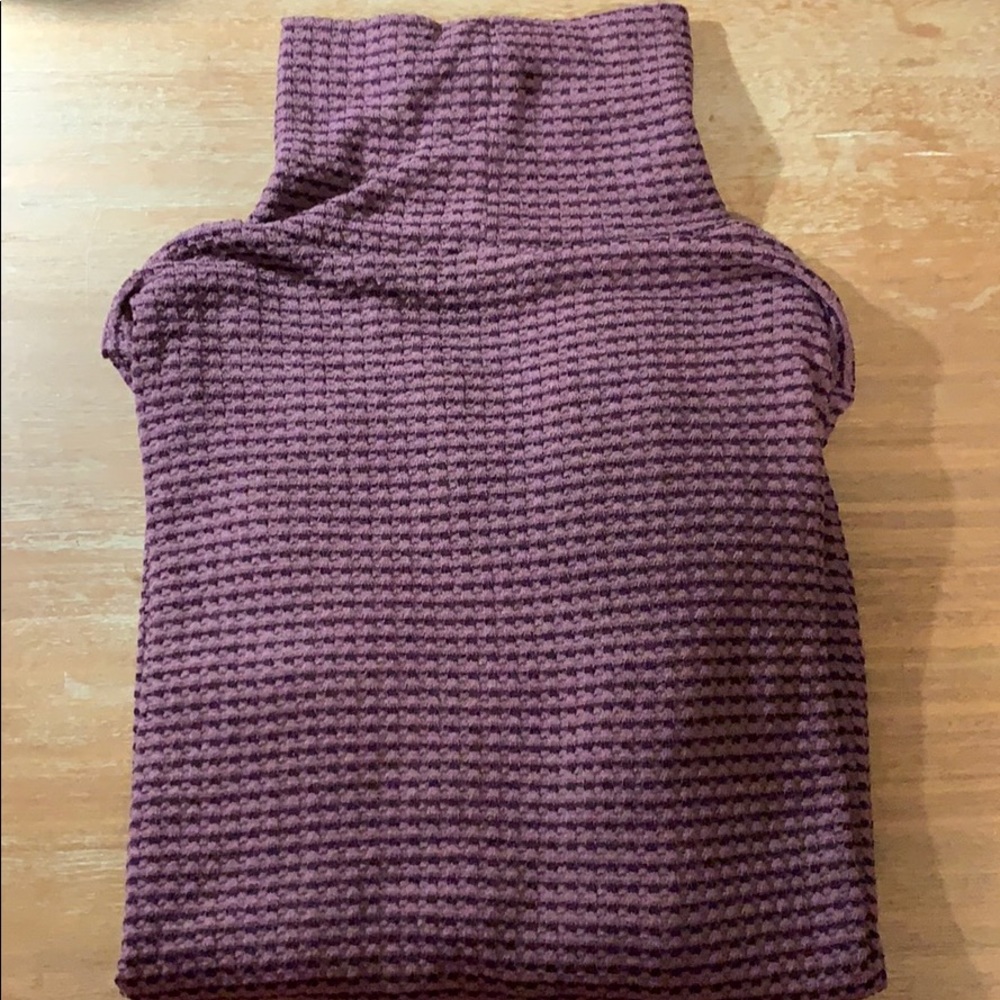 Purple checkered turtleneck